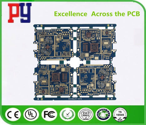 94v0 Blue 10 Layers HDI Rigid PCB Printed Circuit Board
